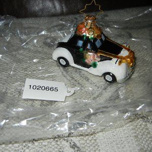 Christopher Radko Love & Carriage Gem  1020665  Wedding Car